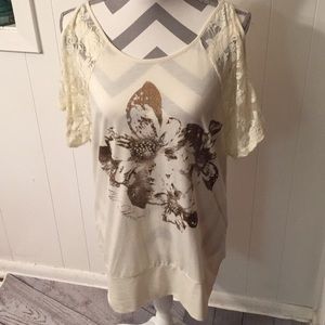 Old Skool Gold & Lace Top